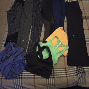 lululemon athletica Black and Gray Leggings